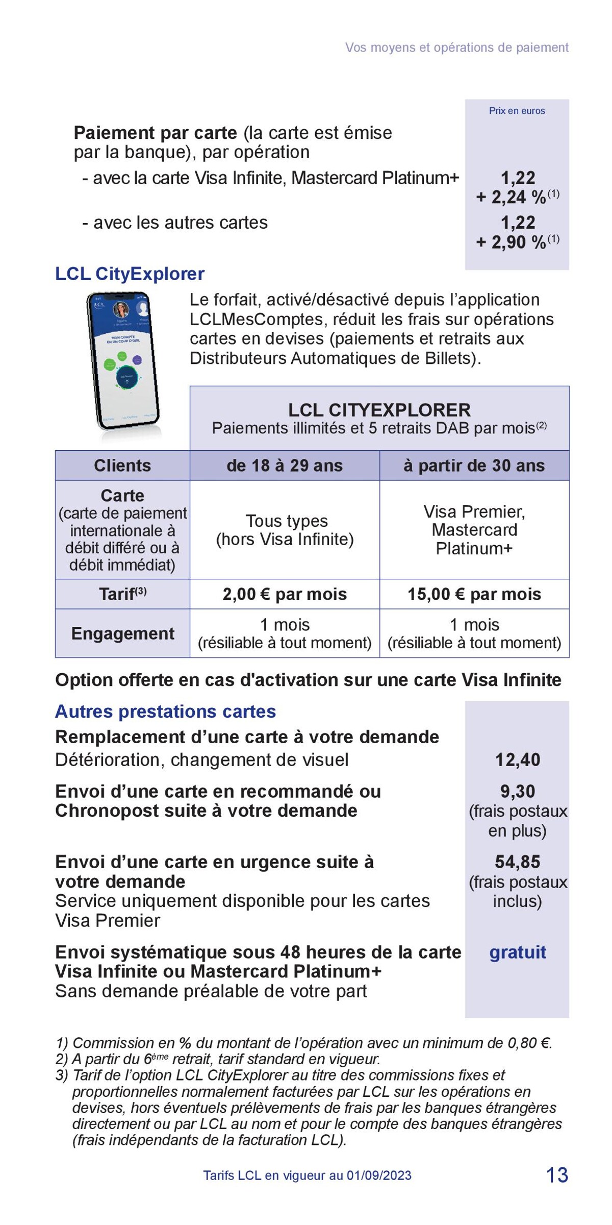 Catalogue LCL Guide tarifaire 2023, page 00013