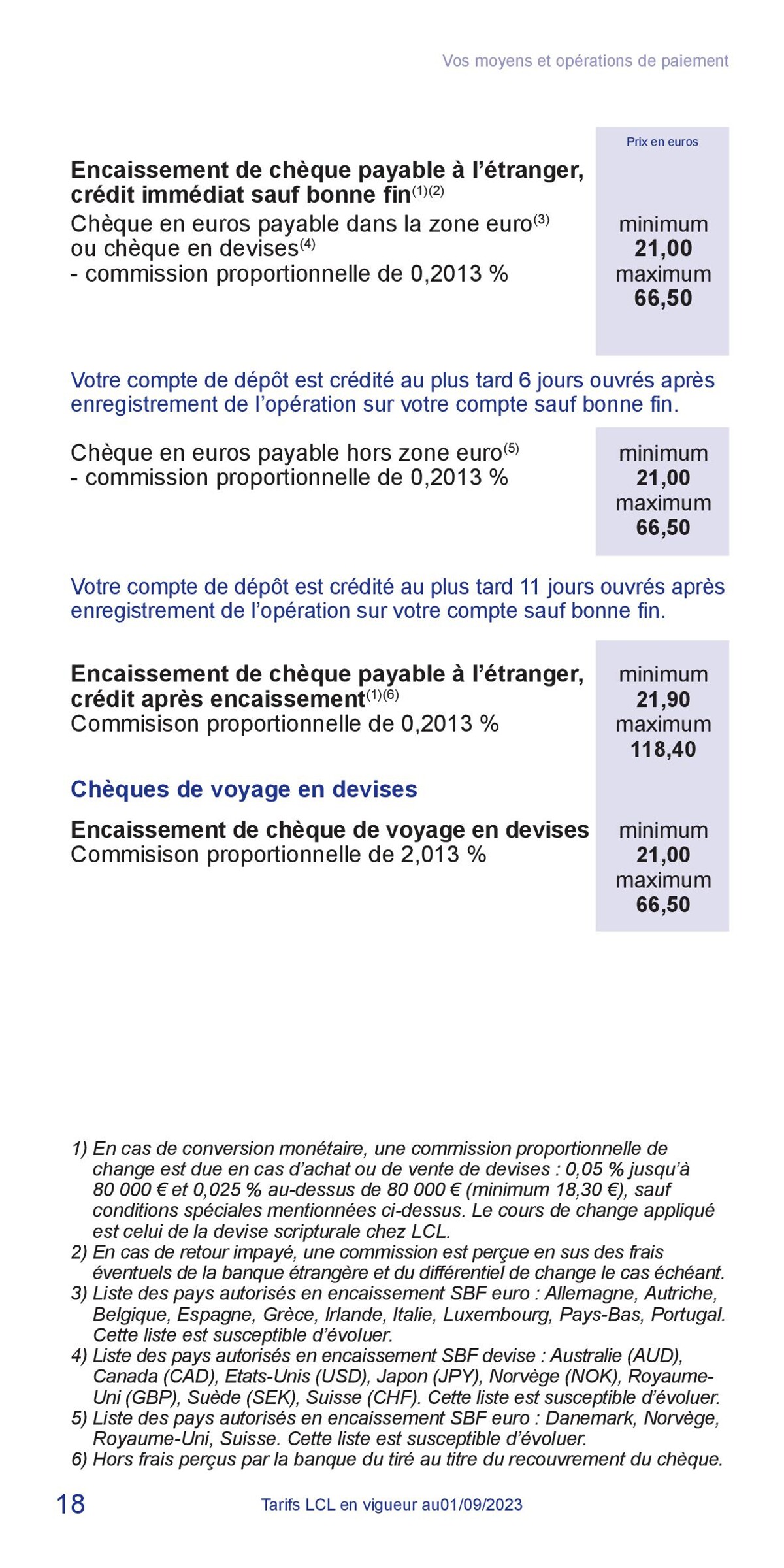 Catalogue LCL Guide tarifaire 2023, page 00018