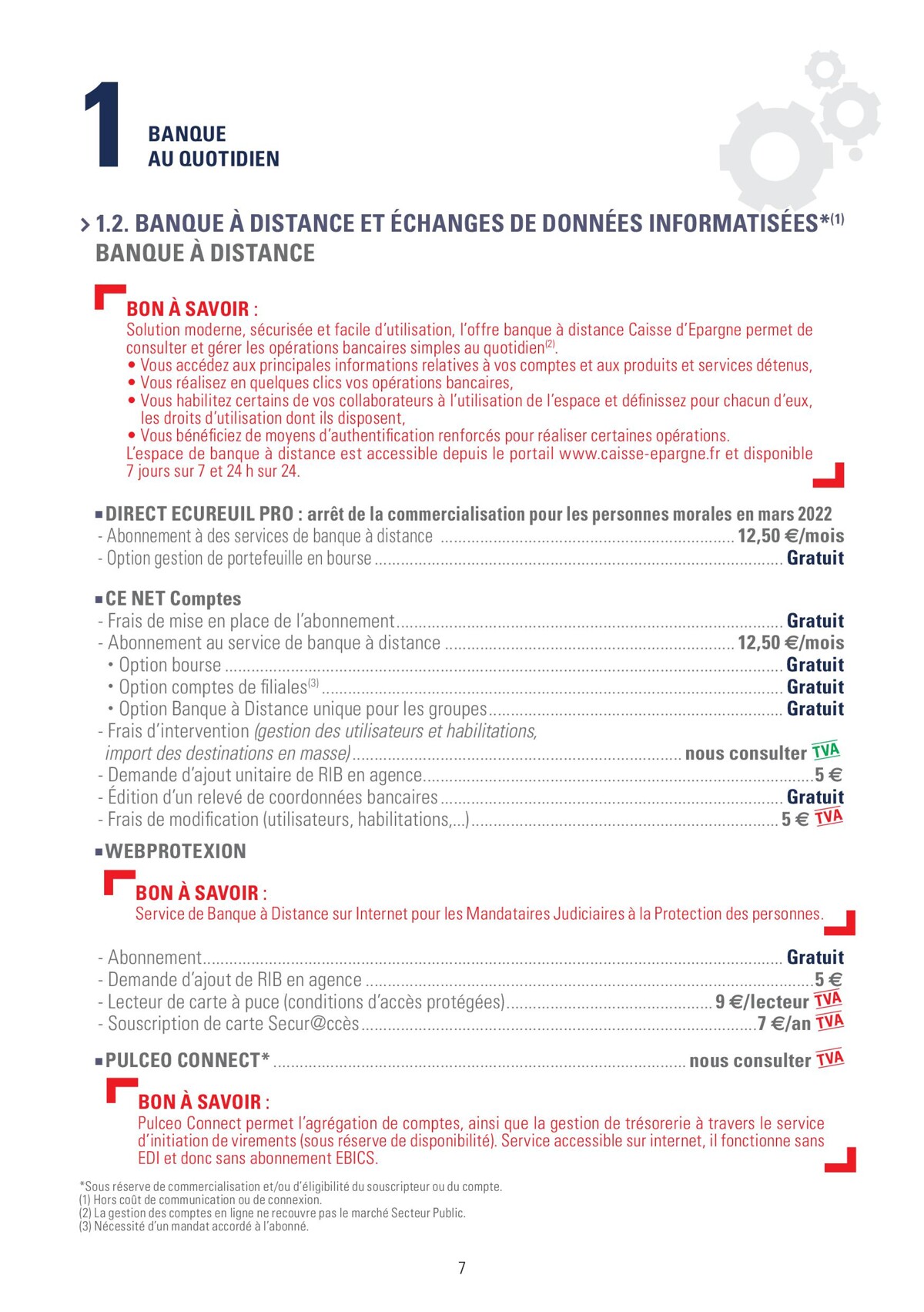 Catalogue BROCHURE TARIFICATION BANQUE 2023, page 00007