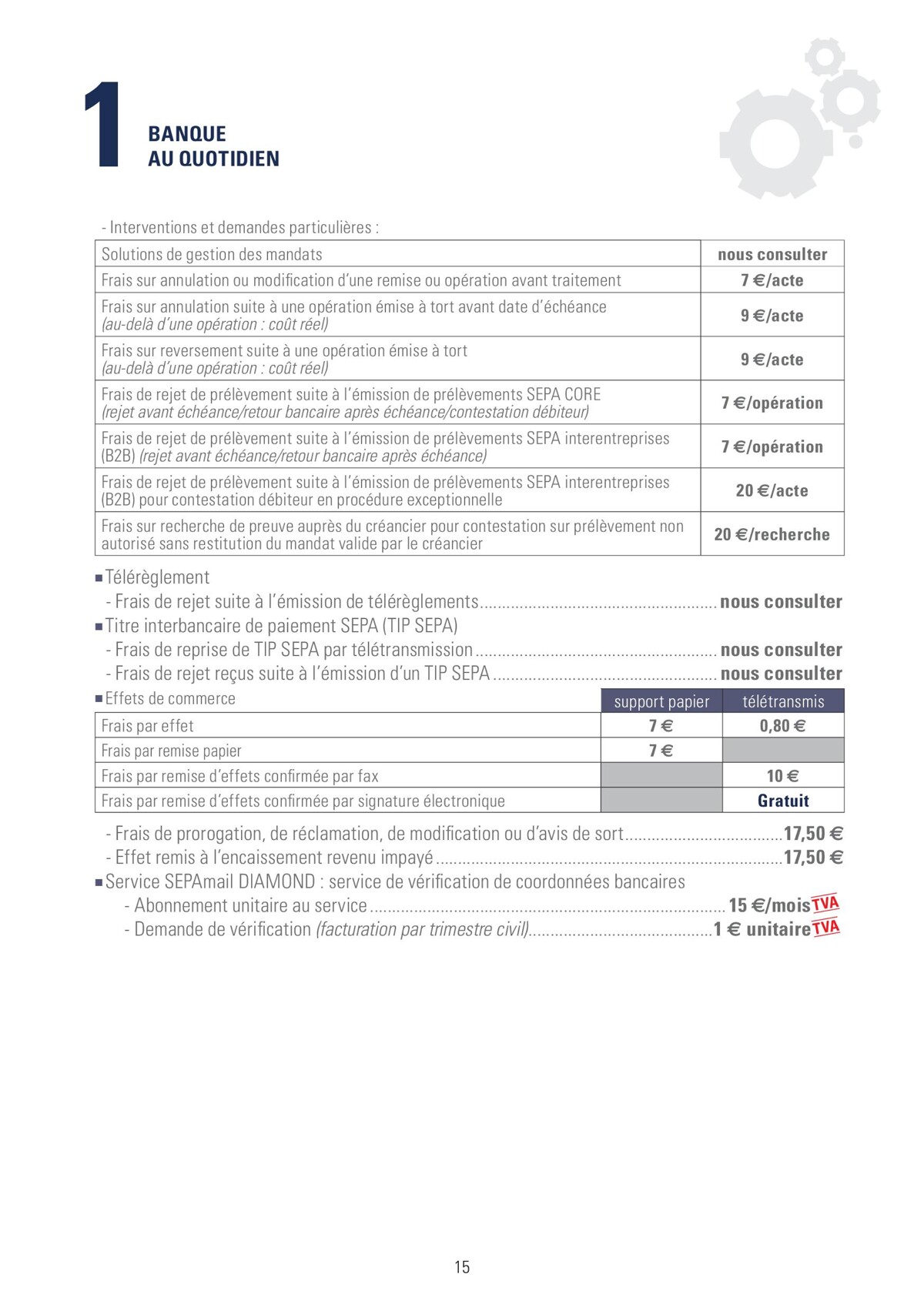 Catalogue BROCHURE TARIFICATION BANQUE 2023, page 00015