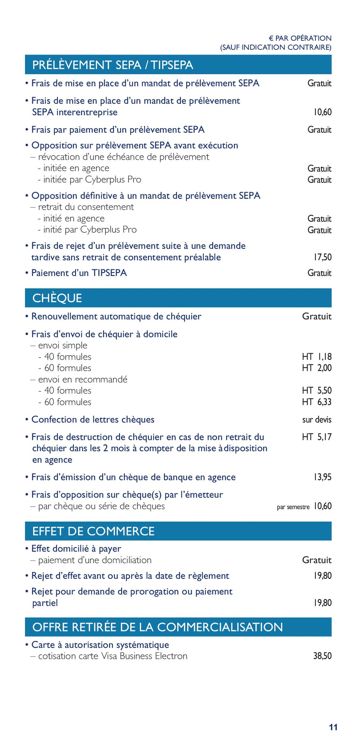 Catalogue Bpalc tarifs professionnels d'entreprises, page 00011