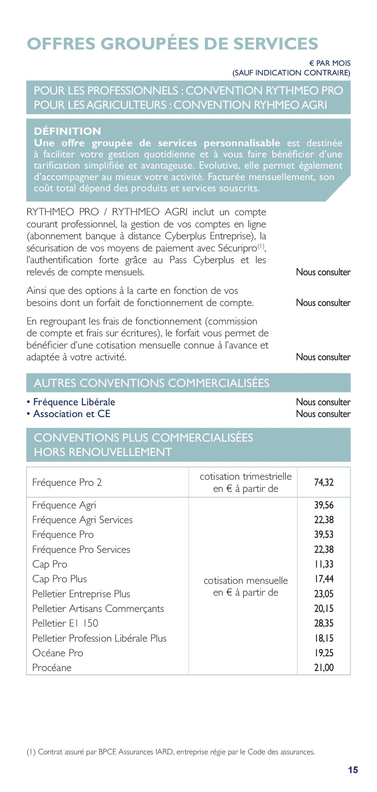Catalogue Bpalc tarifs professionnels d'entreprises, page 00015