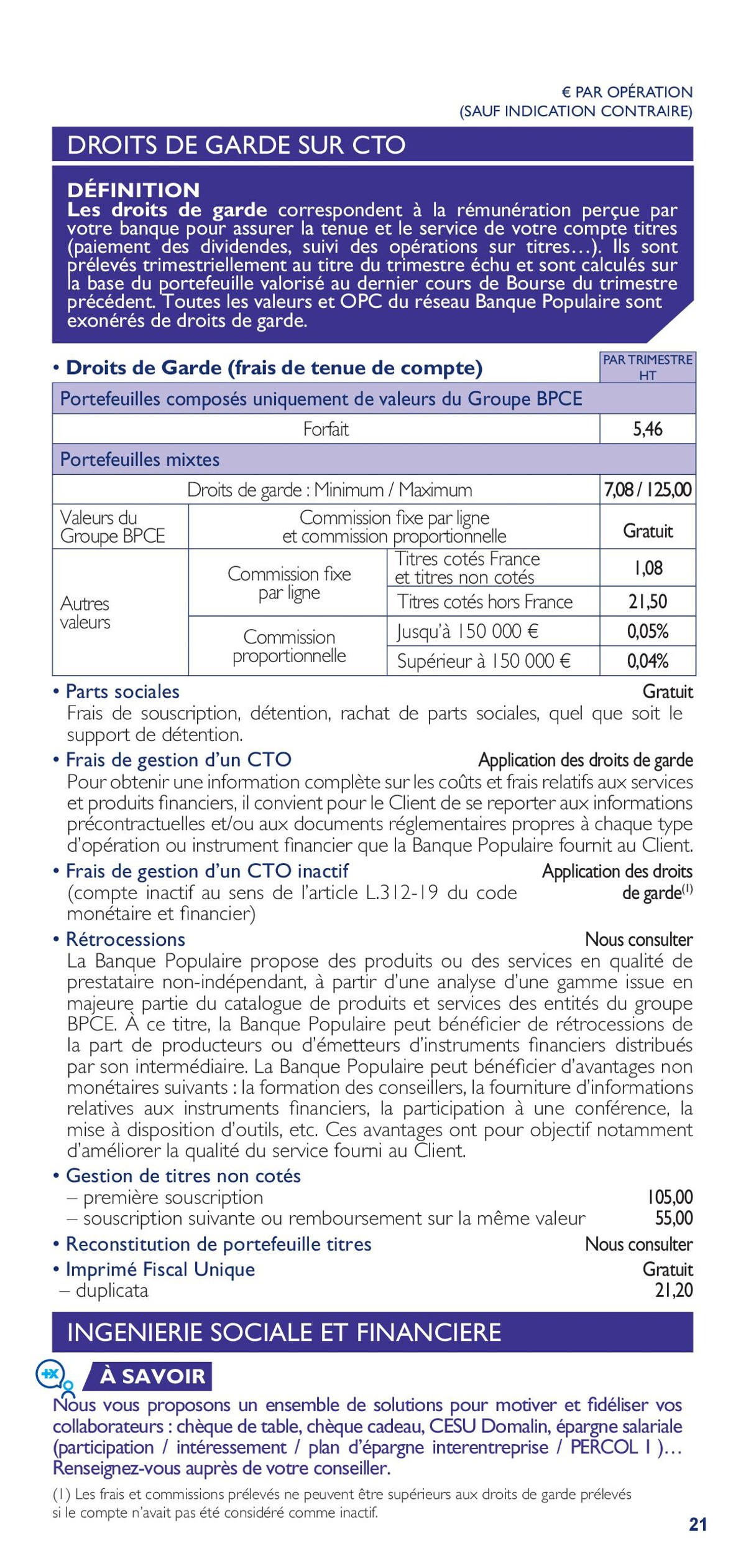 Catalogue Bpalc tarifs professionnels d'entreprises, page 00021