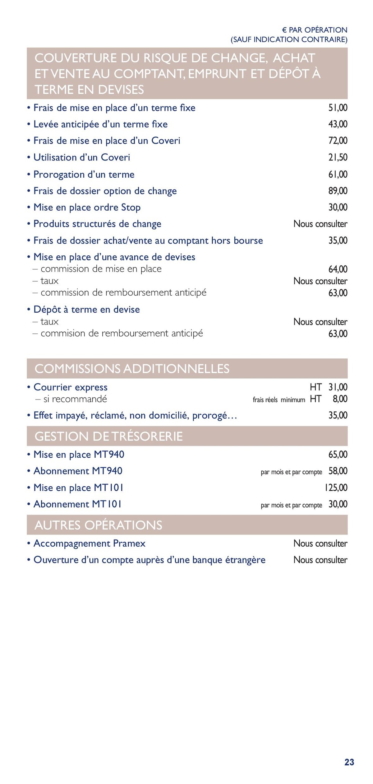Catalogue Tarifs d'entreprises, page 00023