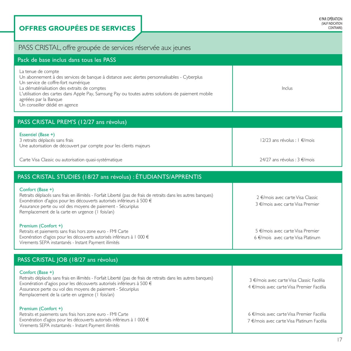 Catalogue BPBFC TARIFS, page 00017