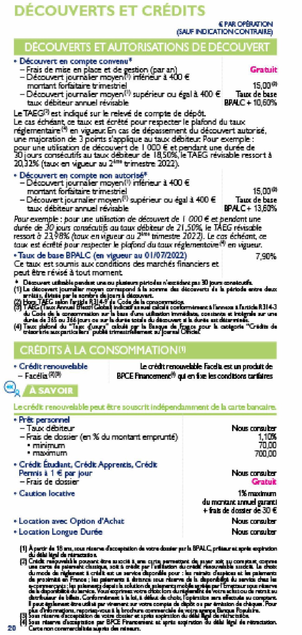 Catalogue Bpalc tarifs particuliers , page 00020