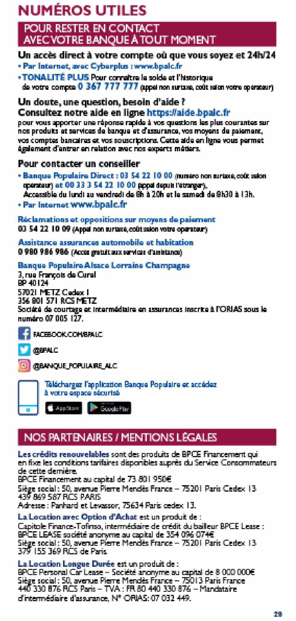 Catalogue Bpalc tarifs particuliers , page 00029