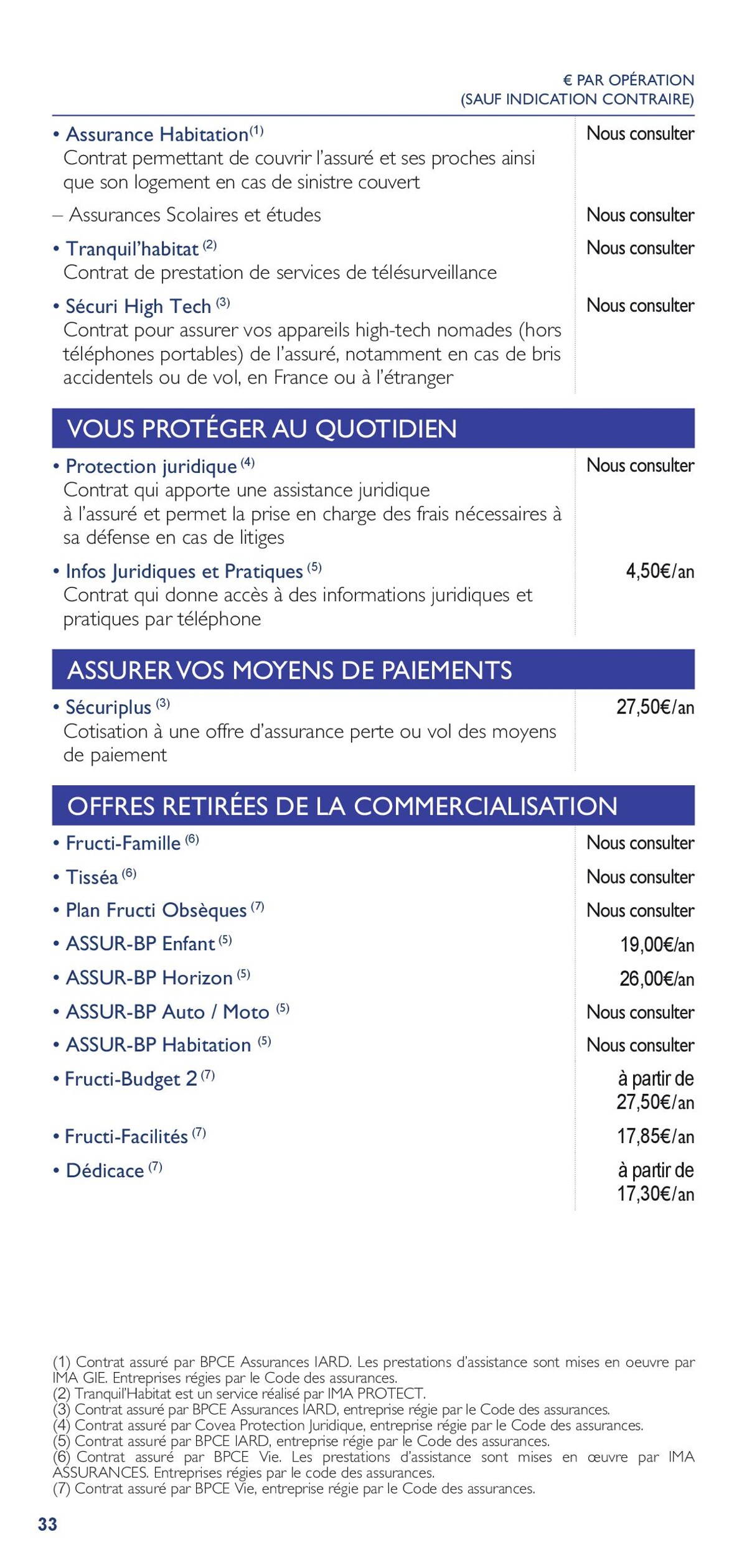 Catalogue Brochure tarifaire particuliers-2023, page 00033