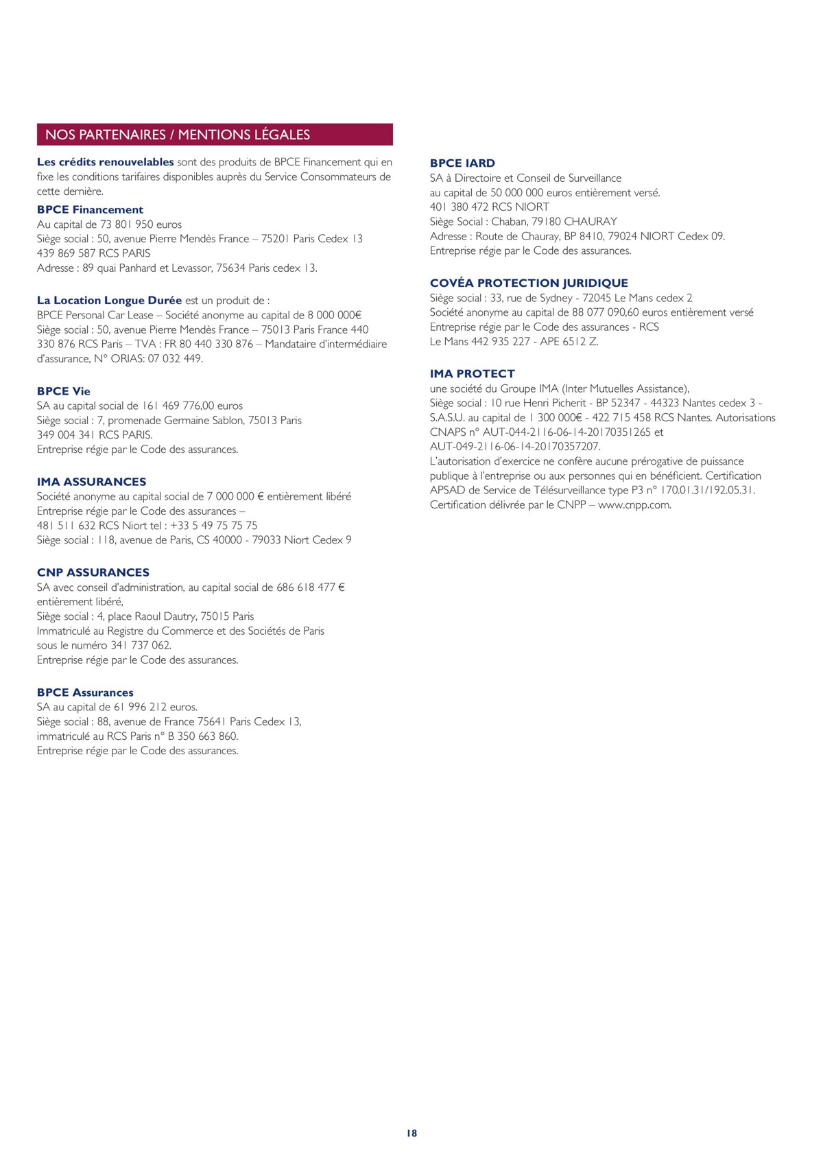 Catalogue Tarifs des operations et services bpnord particuliers 2023, page 00018