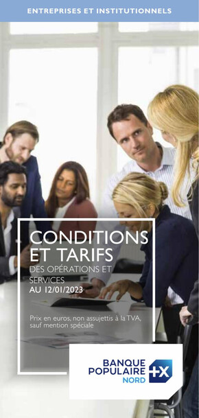 Promos de Banques et Assurances à Lille | Tarifs-entreprises 2023 Nord sur Banque Populaire | 12/07/2023 - 31/12/2023