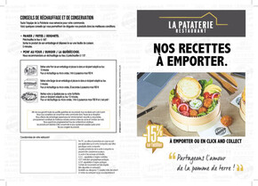 Catalogue La Pataterie | Nos recettes à emporter | 13/07/2023 - 30/09/2023