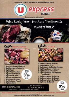Catalogue U Express à Vitrolles (Bouches du Rhône) | Votre rendez-vous boucherie traditionnelle | 14/07/2023 - 30/09/2023