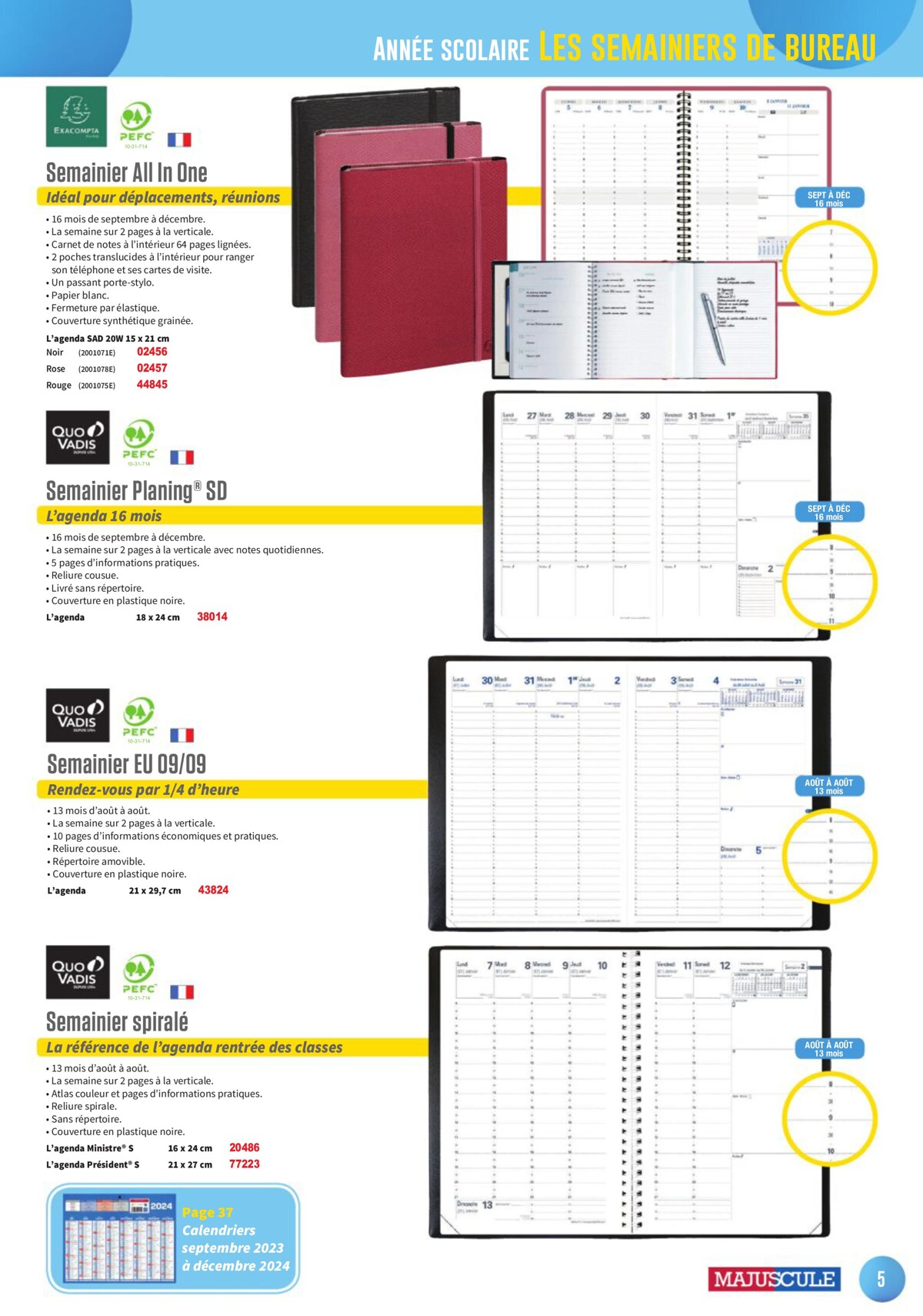 Catalogue Les agendas et calendriers 2024, page 00005