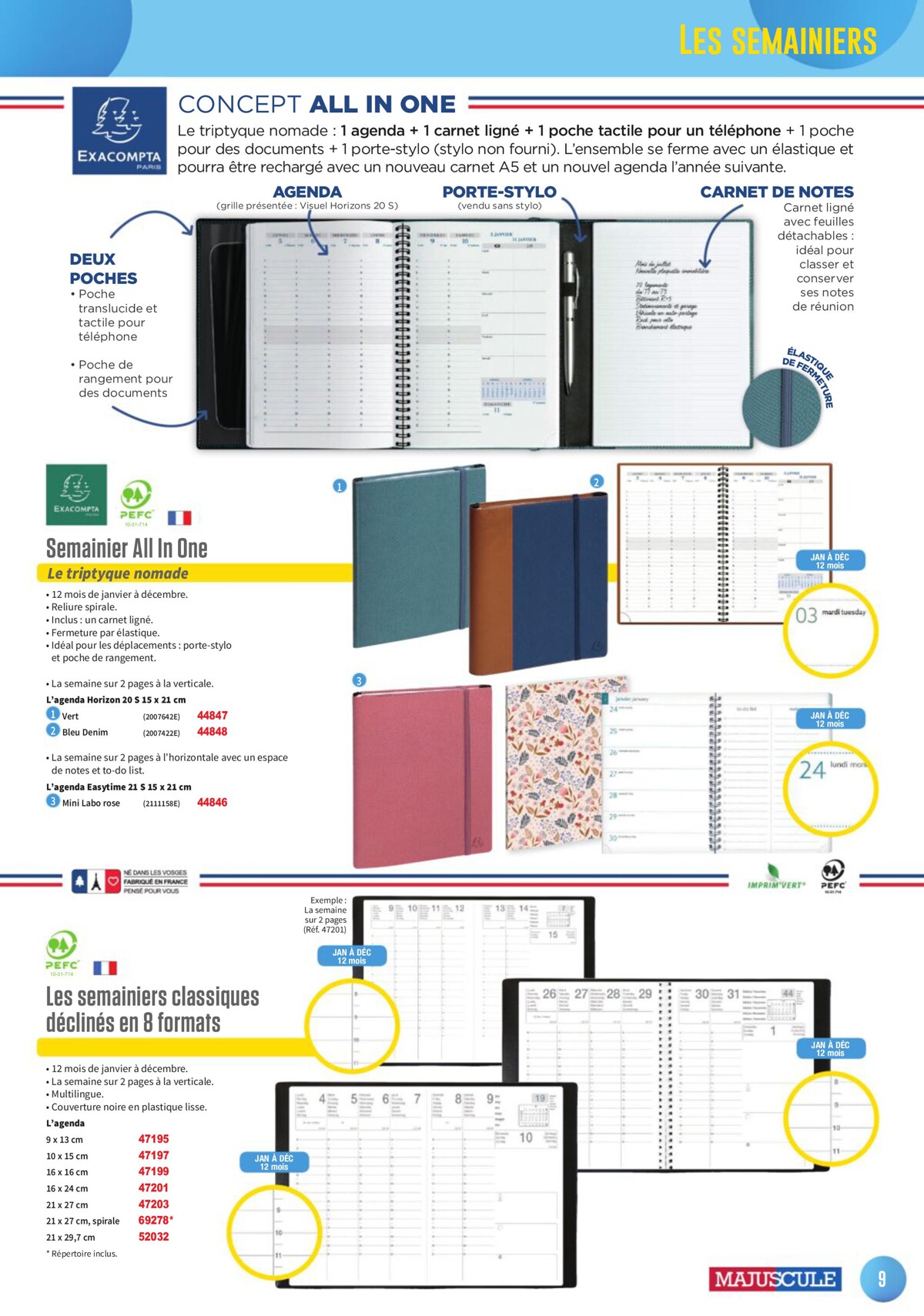 Catalogue Les agendas et calendriers 2024, page 00009