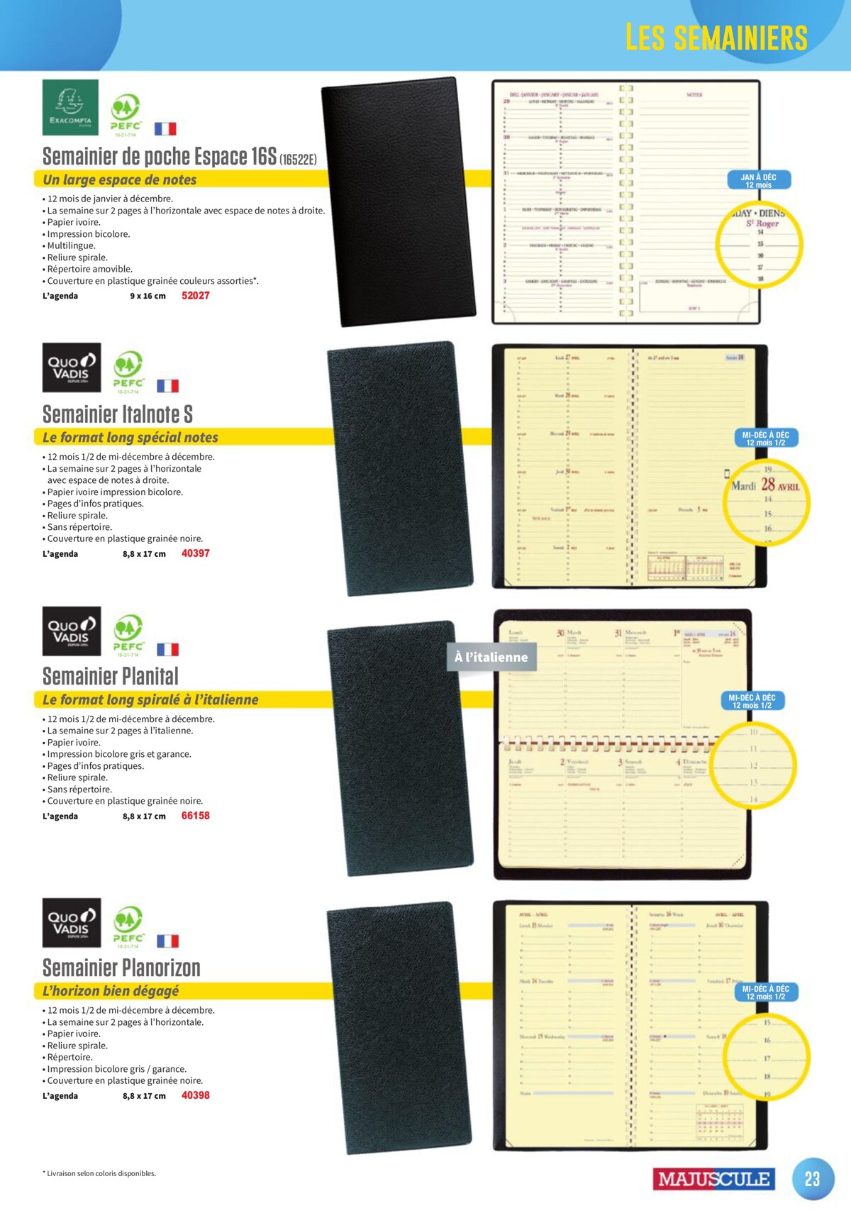 Catalogue Les agendas et calendriers 2024, page 00023