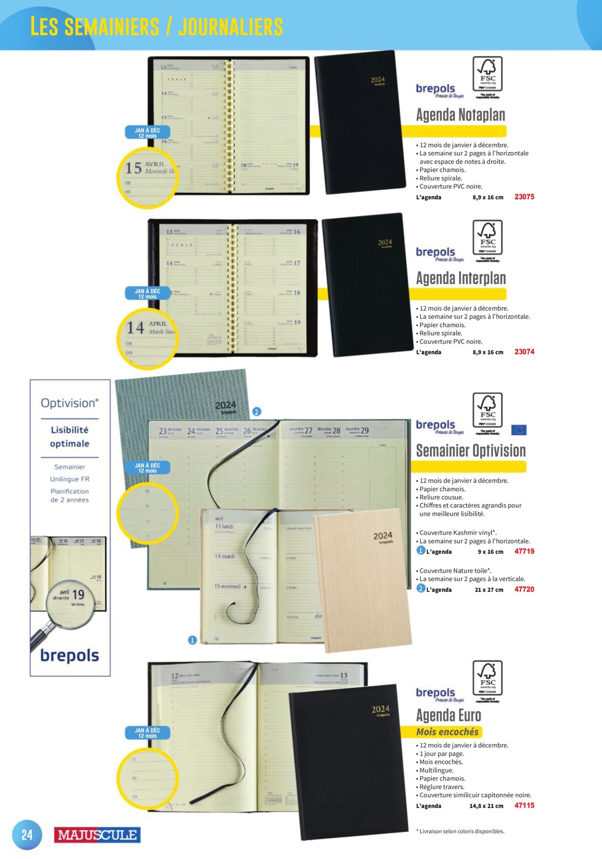 Catalogue Les agendas et calendriers 2024, page 00024