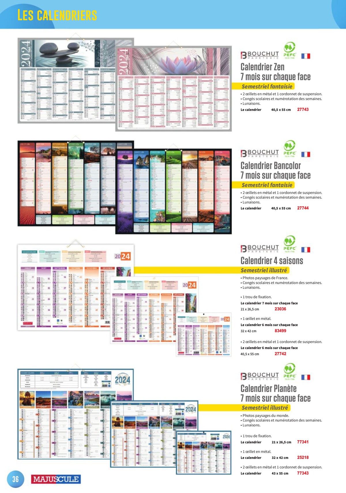 Catalogue Les agendas et calendriers 2024, page 00036