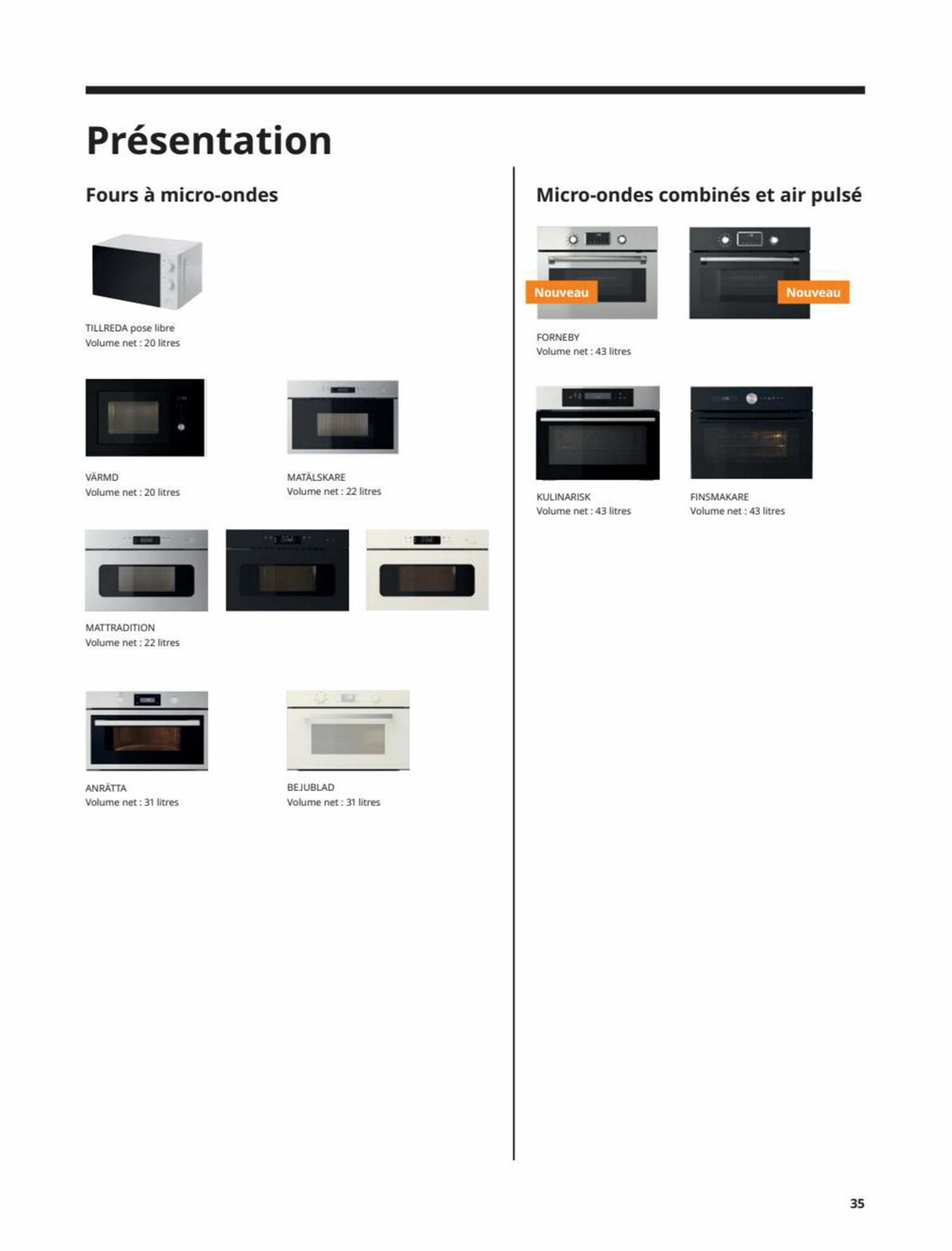 Catalogue IKEA ÉLECTROMÉNAGER Guide d’achat 2023, page 00035