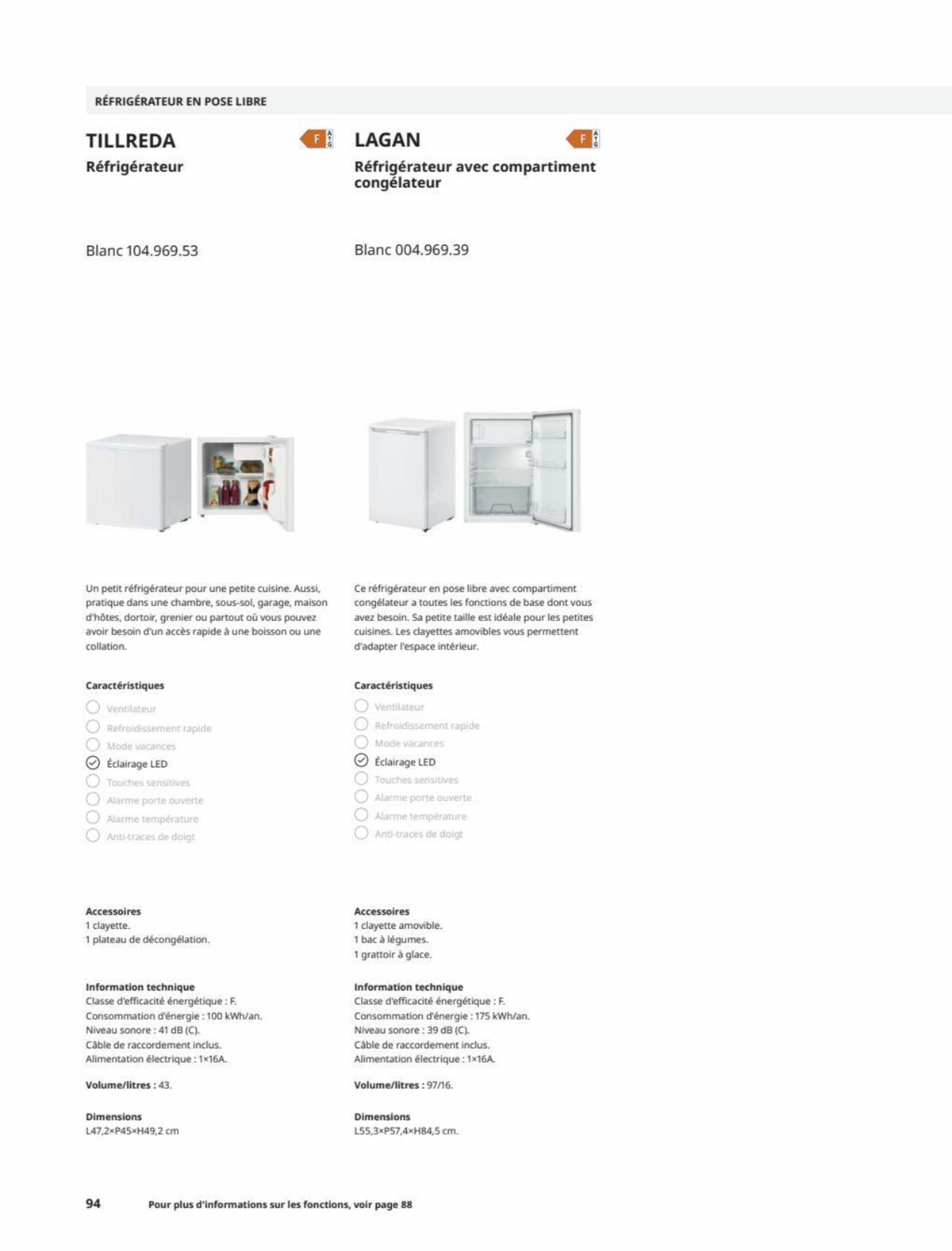 Catalogue IKEA ÉLECTROMÉNAGER Guide d’achat 2023, page 00094