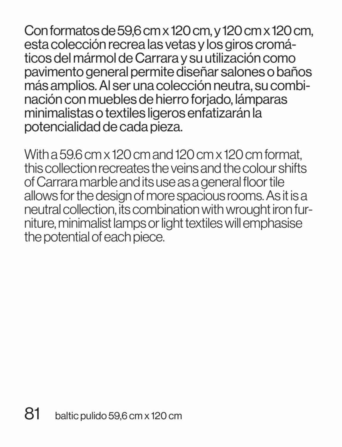 Catalogue MARMI,a ceramic tile that echoes the purity of marble, page 00081