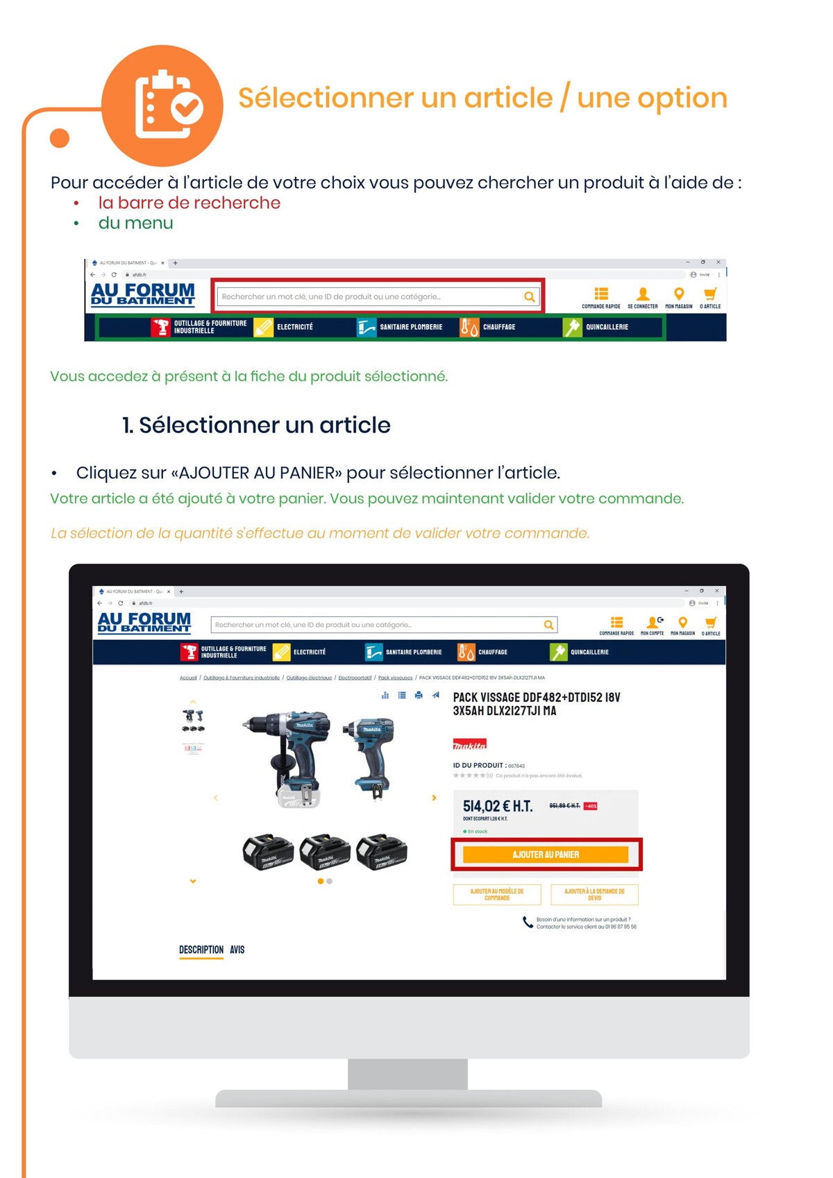 Catalogue Guide d’utilisation : plateforme B2B, page 00007