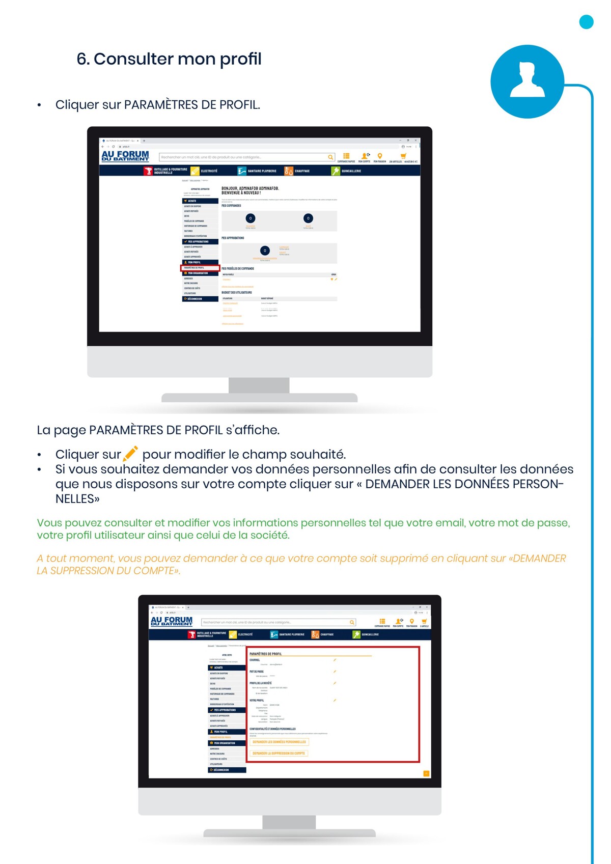 Catalogue Guide d’utilisation : plateforme B2B, page 00022