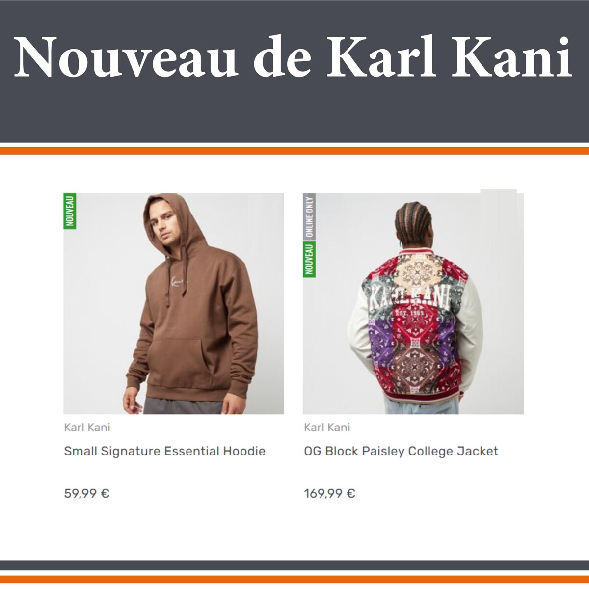 Catalogue Snipes Nouveau de Karl Kani, page 00004