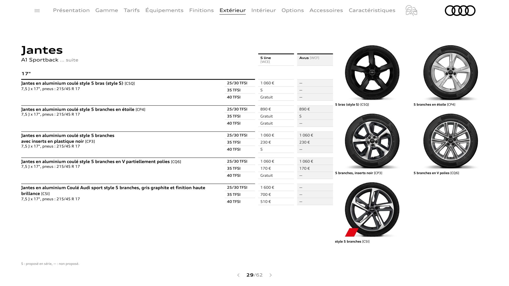 Catalogue A1 Sportback, page 00029