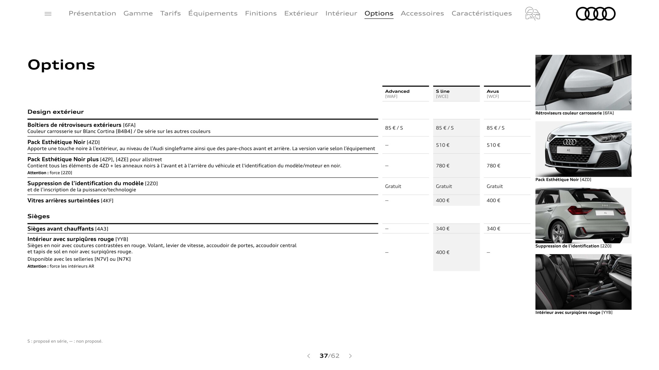 Catalogue A1 Sportback, page 00037