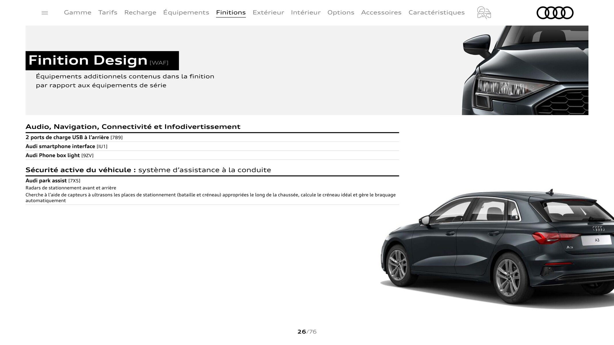 Catalogue A3 Sportback, page 00026