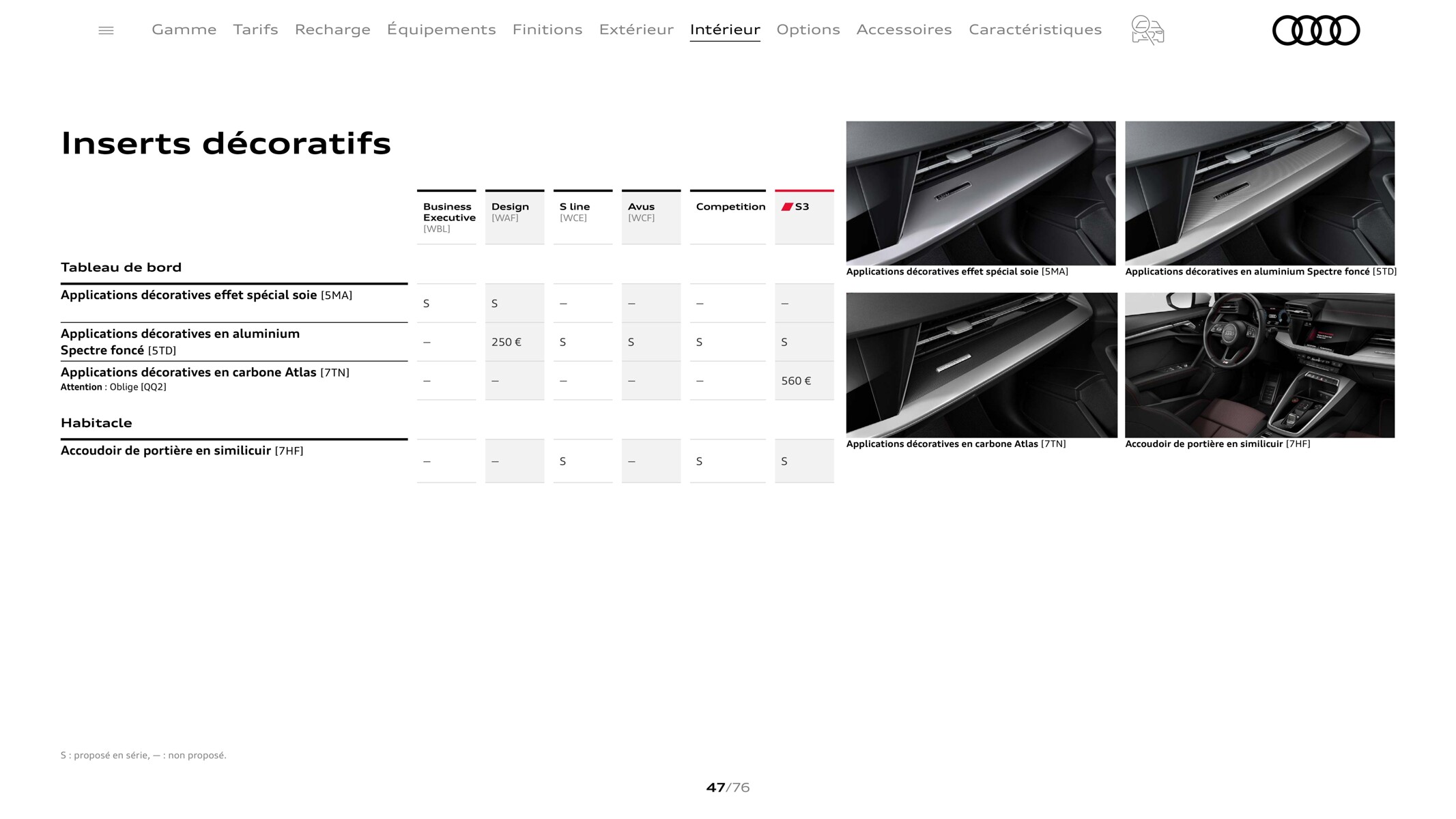 Catalogue A3 Sportback, page 00047