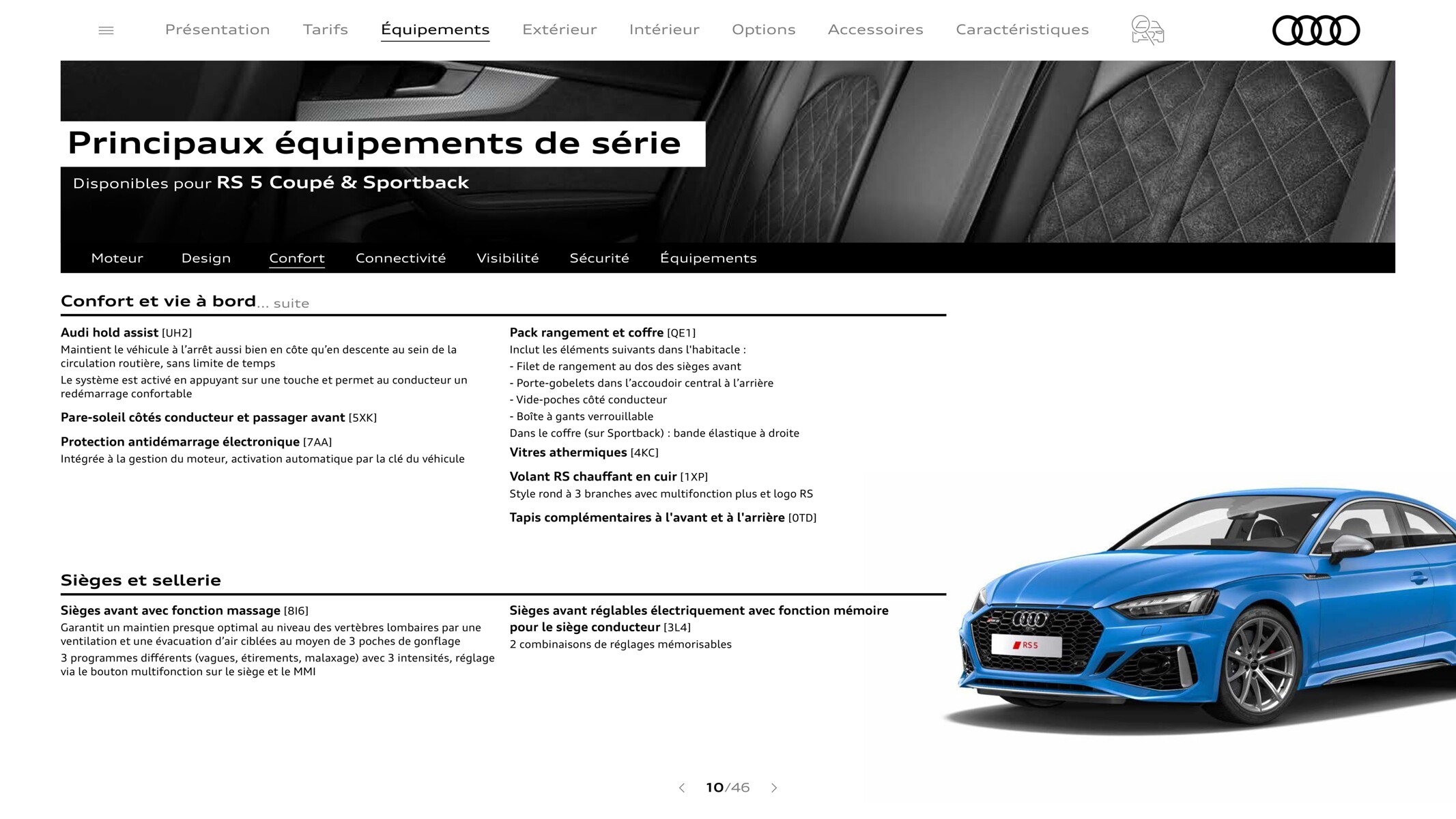 Catalogue RS 5 Coupé, page 00010