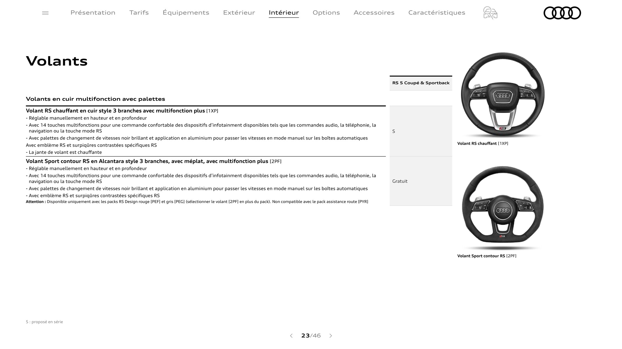 Catalogue RS 5 Coupé, page 00023