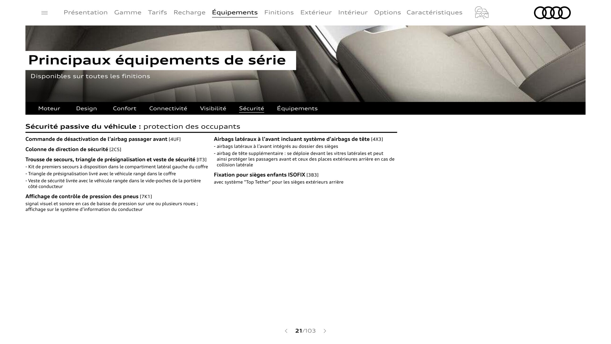 Catalogue A7 Sportback, page 00021