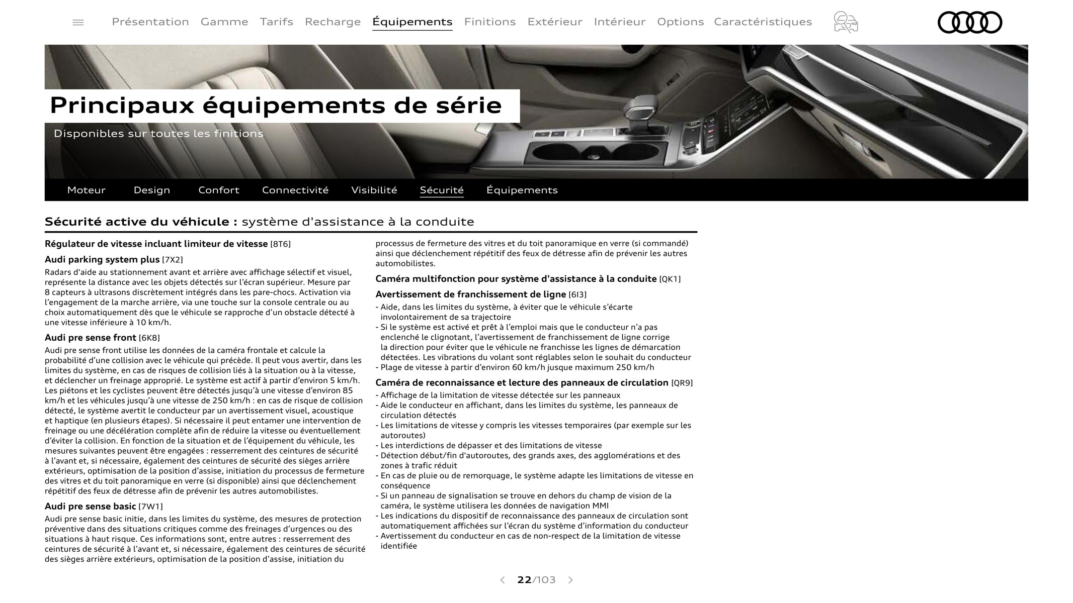 Catalogue A7 Sportback, page 00022