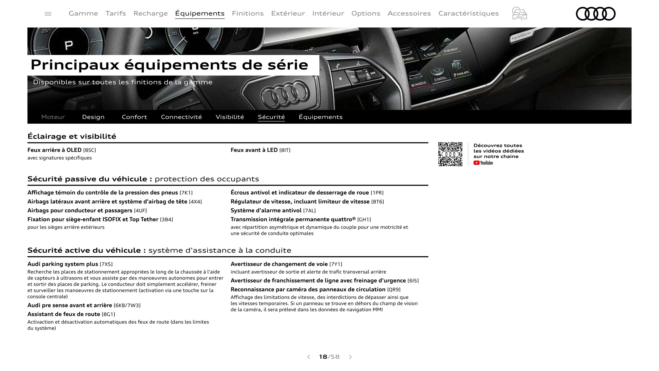 Catalogue A8 TFSI e, page 00018