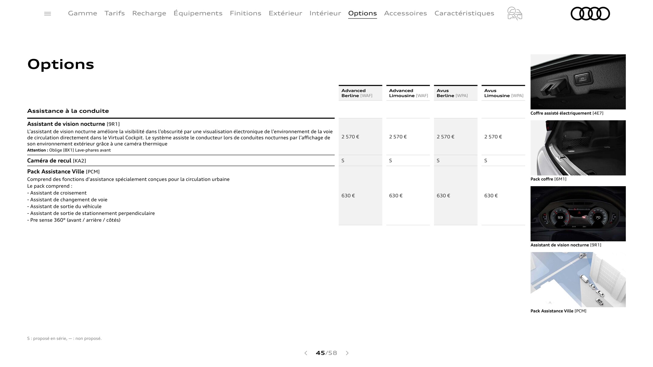 Catalogue A8 TFSI e, page 00045