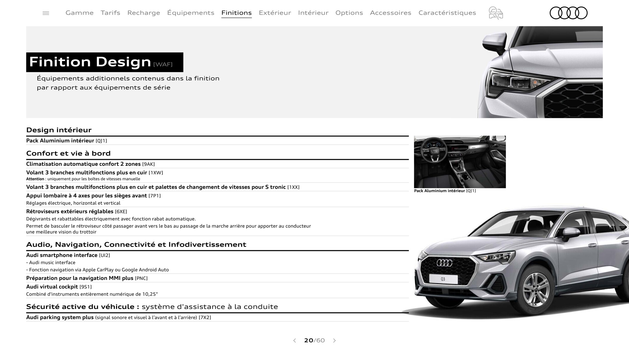 Catalogue Q3 Sportback, page 00020