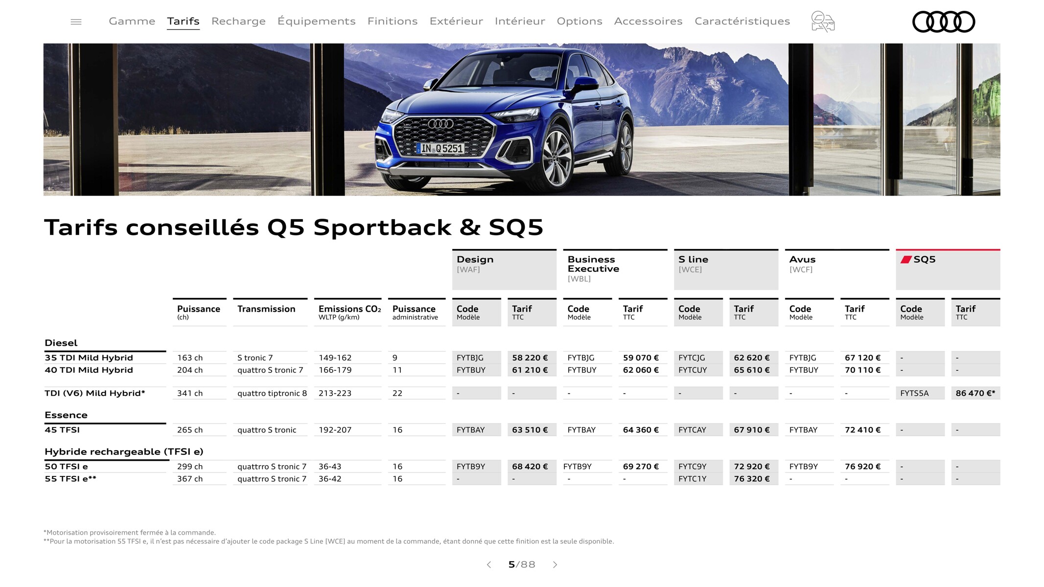 Catalogue Q5 Sportback, page 00005