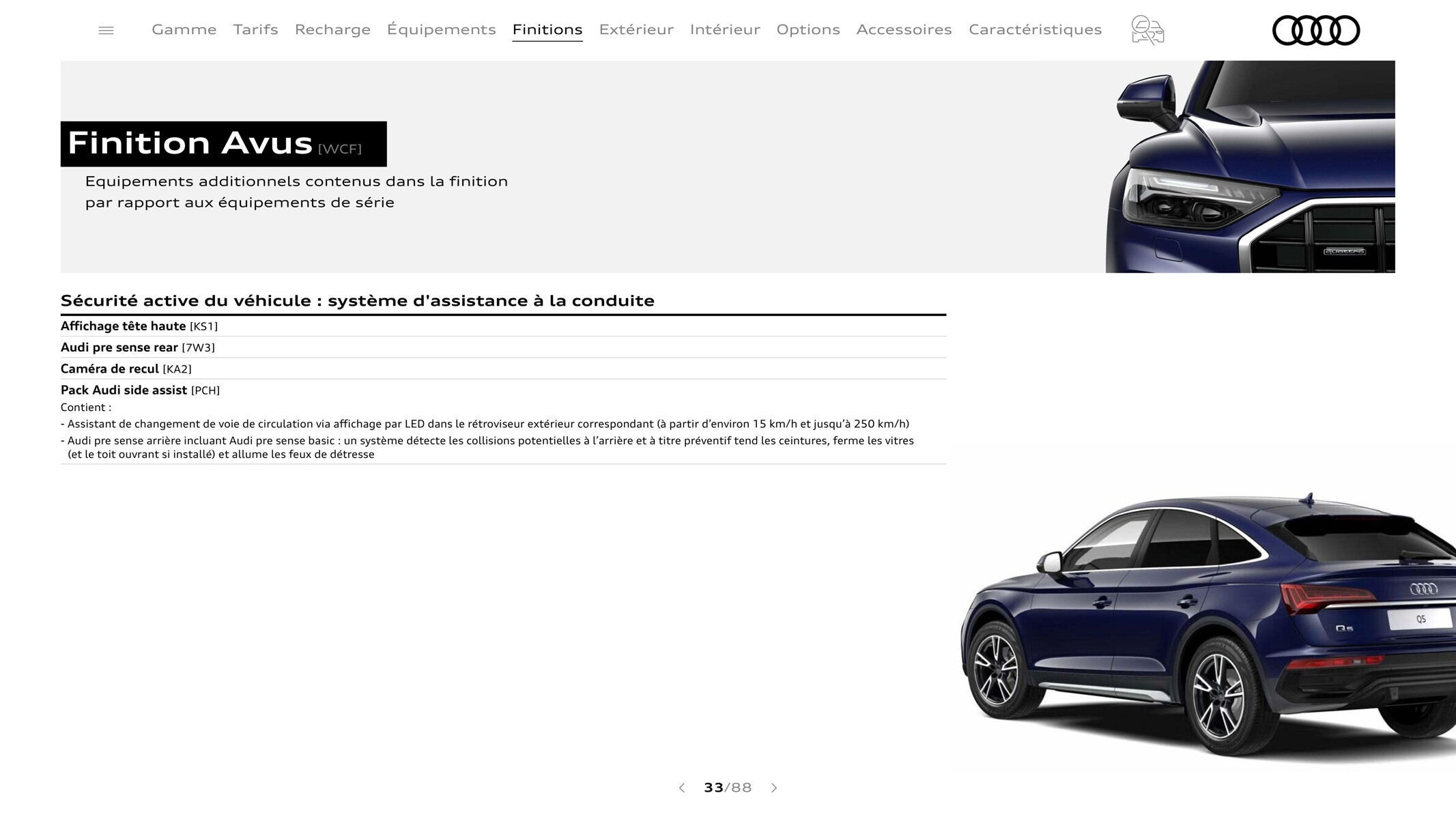 Catalogue Q5 Sportback, page 00033