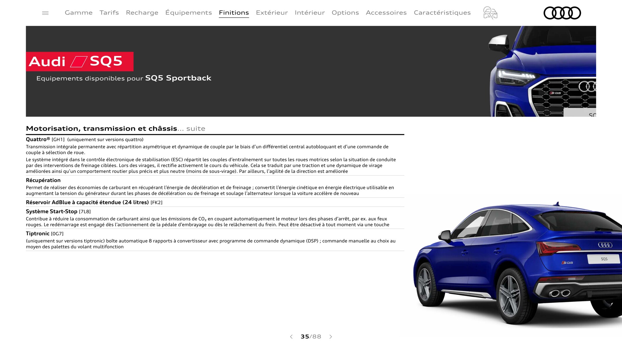 Catalogue Q5 Sportback, page 00035