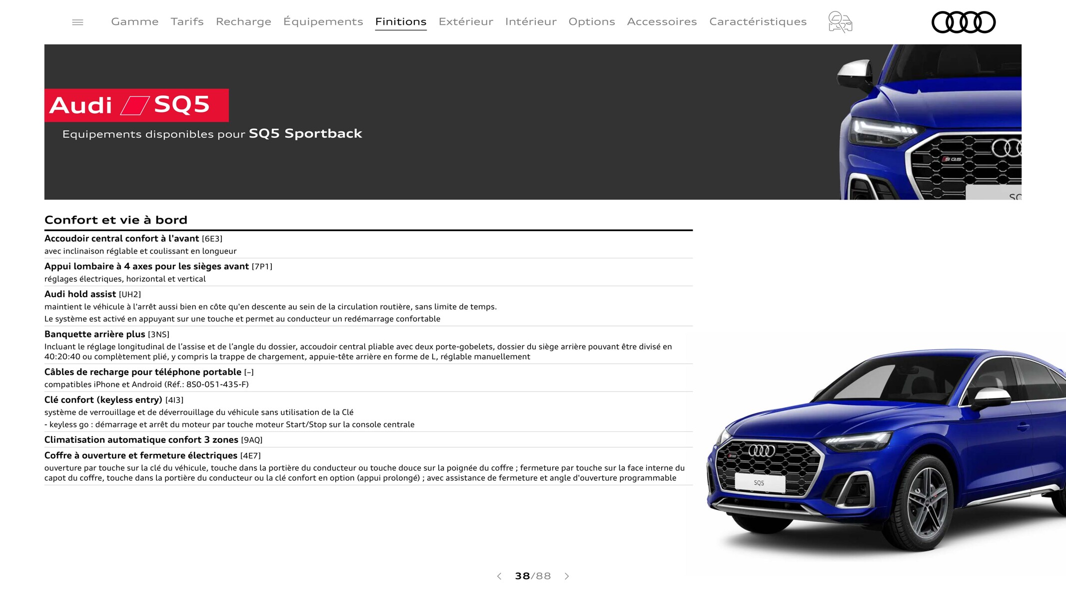 Catalogue Q5 Sportback, page 00038