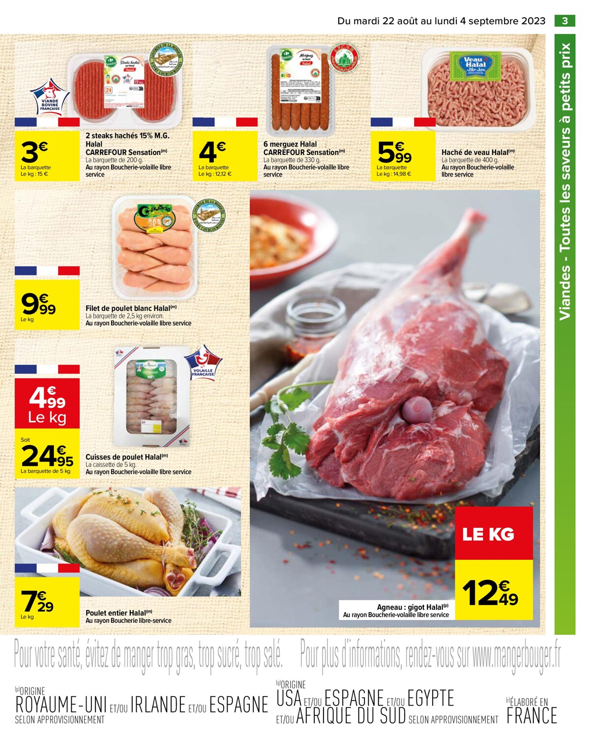 Catalogue Les petits prix Halal d'Août , page 00003
