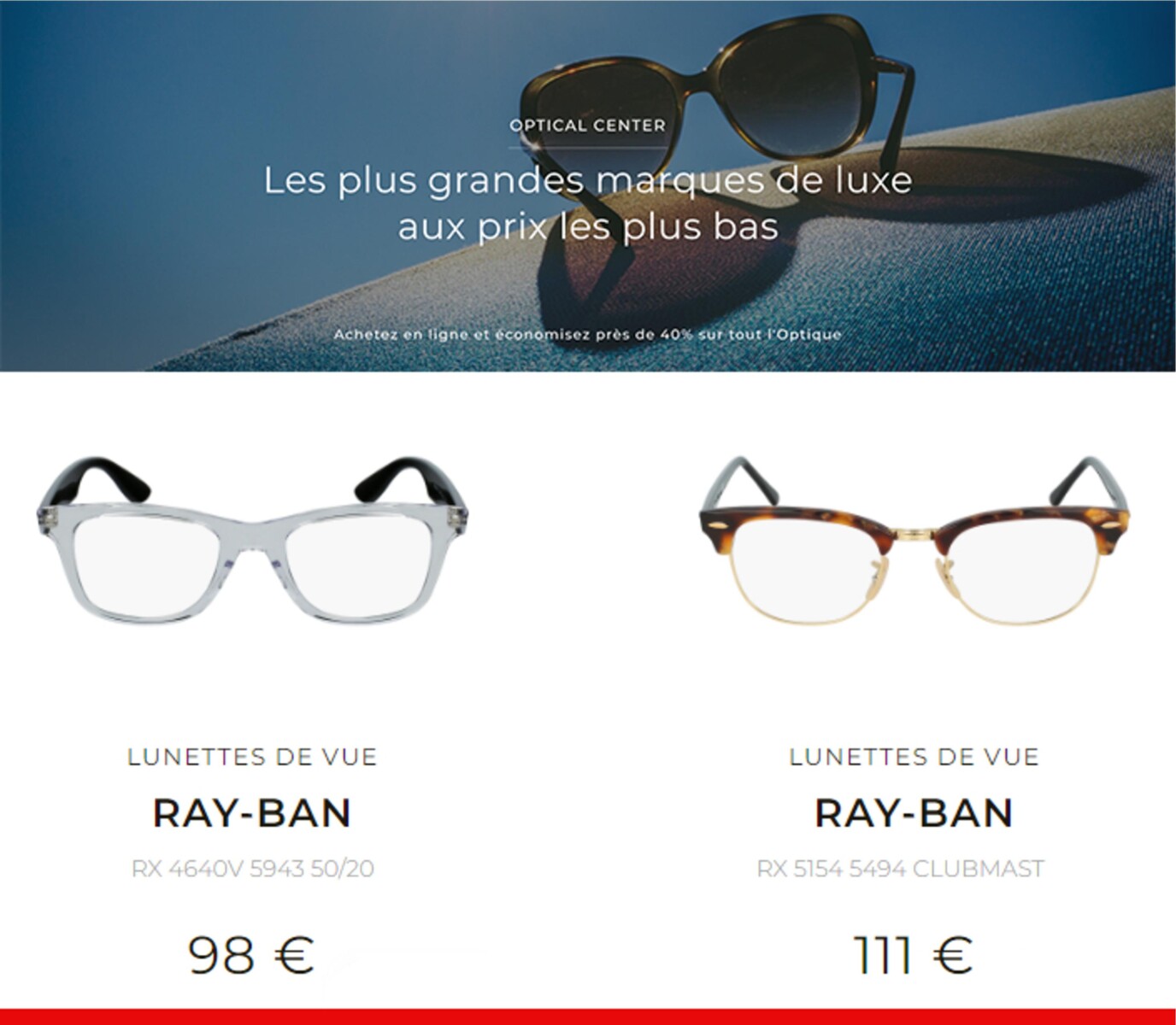 Catalogue  Economisez près de 40% sur tout l'Optique, page 00004