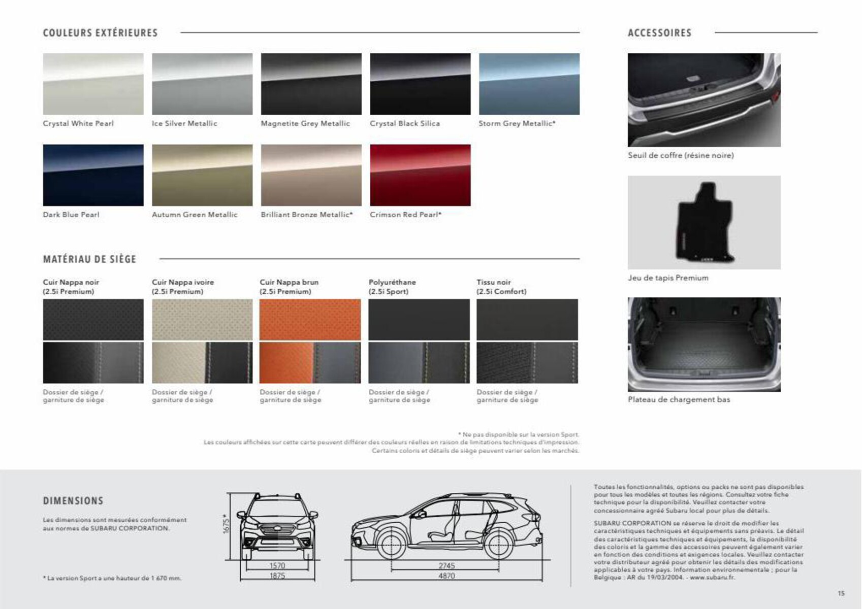 Catalogue Subaru Outback, page 00015