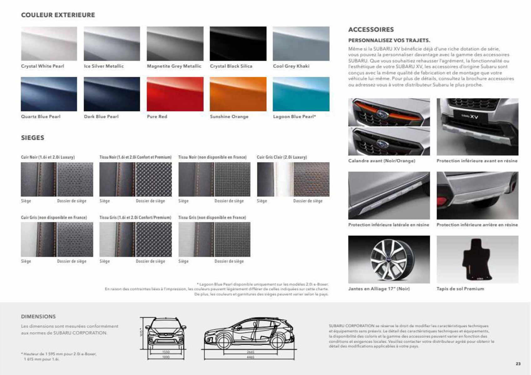 Catalogue Subaru XV, page 00023