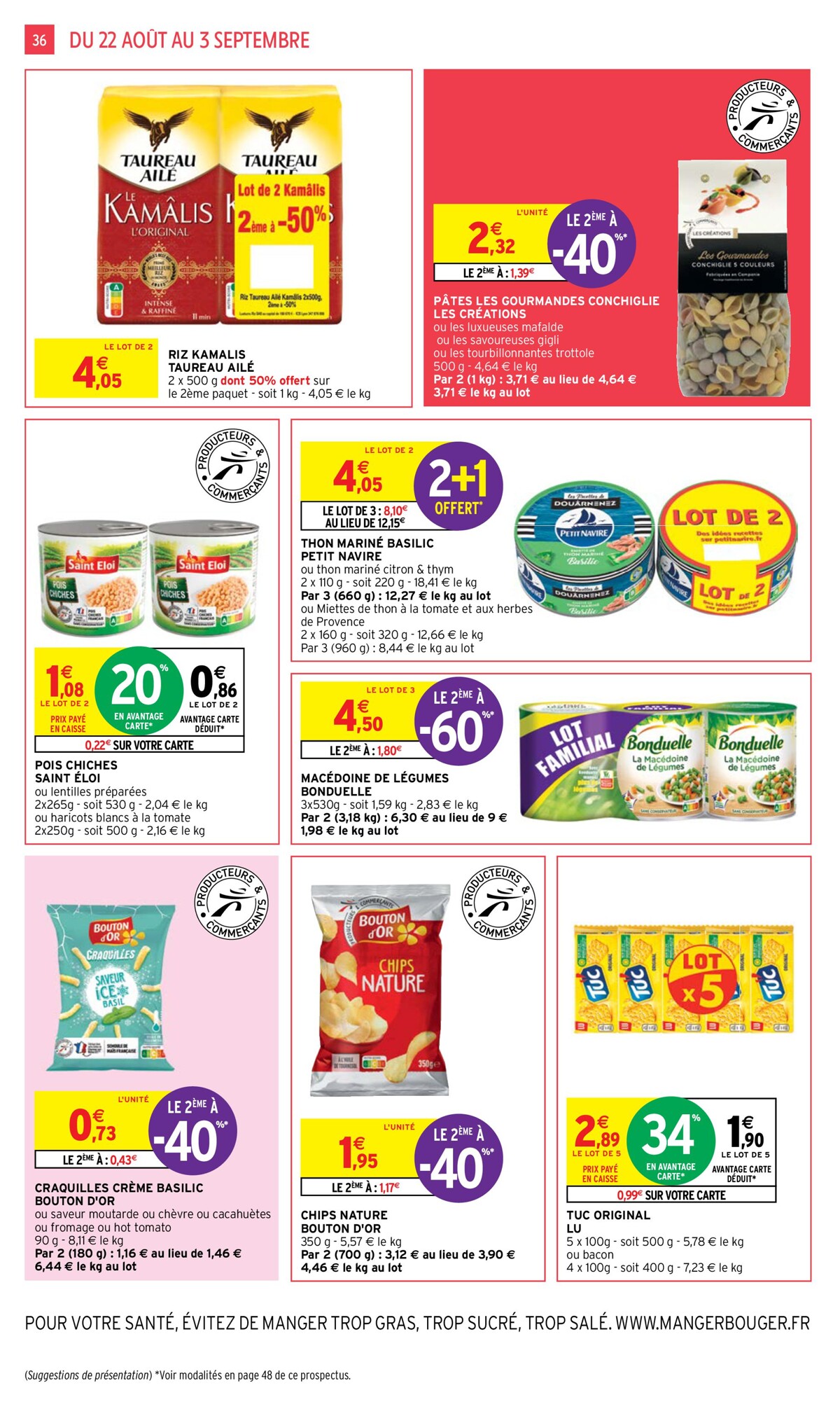 Catalogue 50 % en bons d’achat sur toutes les conserves, pâtes, riz & sauces, page 00036