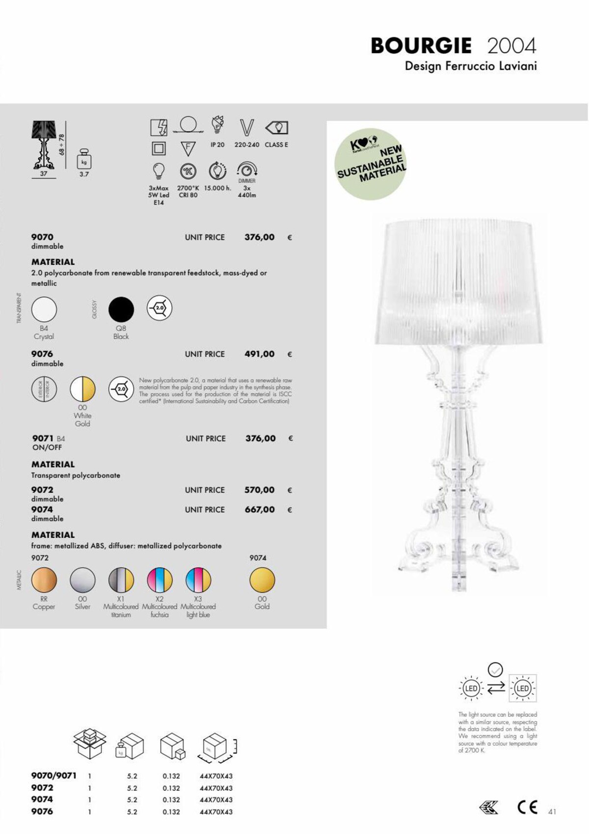Catalogue 2023 Kartell Lights, page 00041