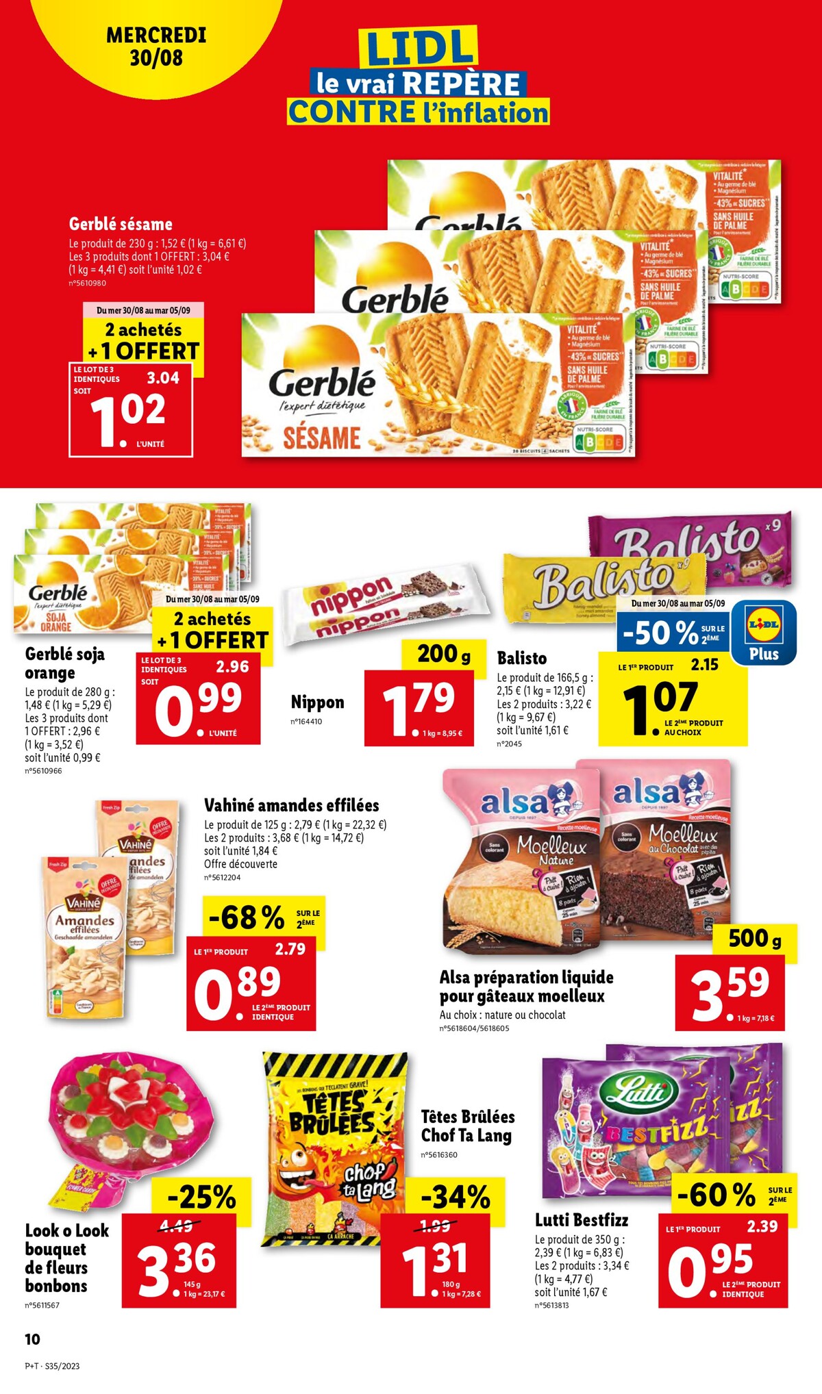 Catalogue Lidl te vrai REPÈRE CONTRE l'inflation, page 00010