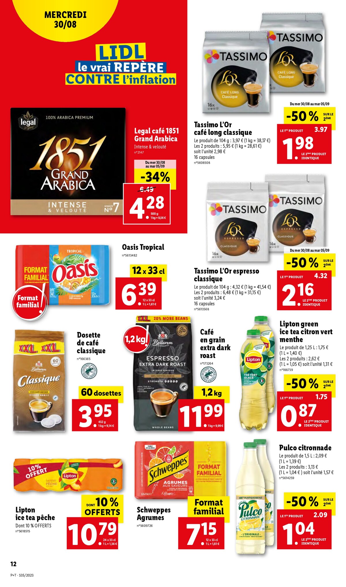 Catalogue Lidl te vrai REPÈRE CONTRE l'inflation, page 00012